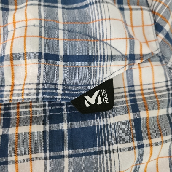 MILLET Plaid Performance Hiking Shirt blue – large - Picture 7 of 13